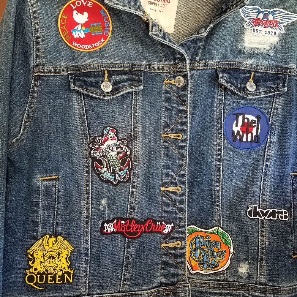 One of a kind RocknRoll Jean Jacket